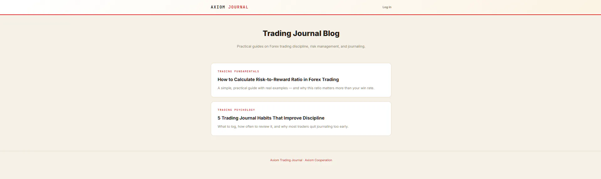 Axiom Trading Journel gallery image