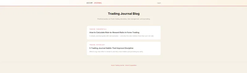 Axiom Trading Journel screenshot 1