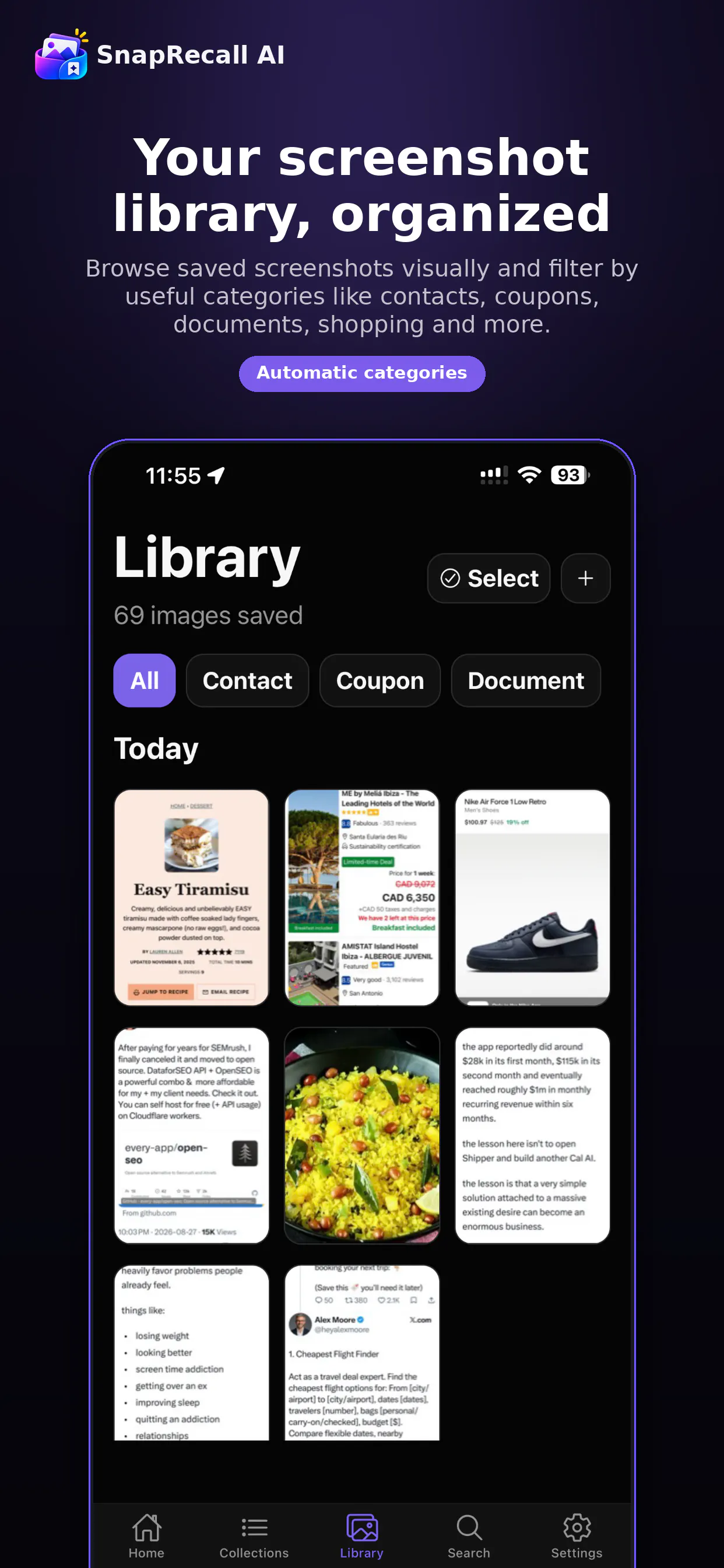 SnapRecall Ai - Screenshot organizer gallery image