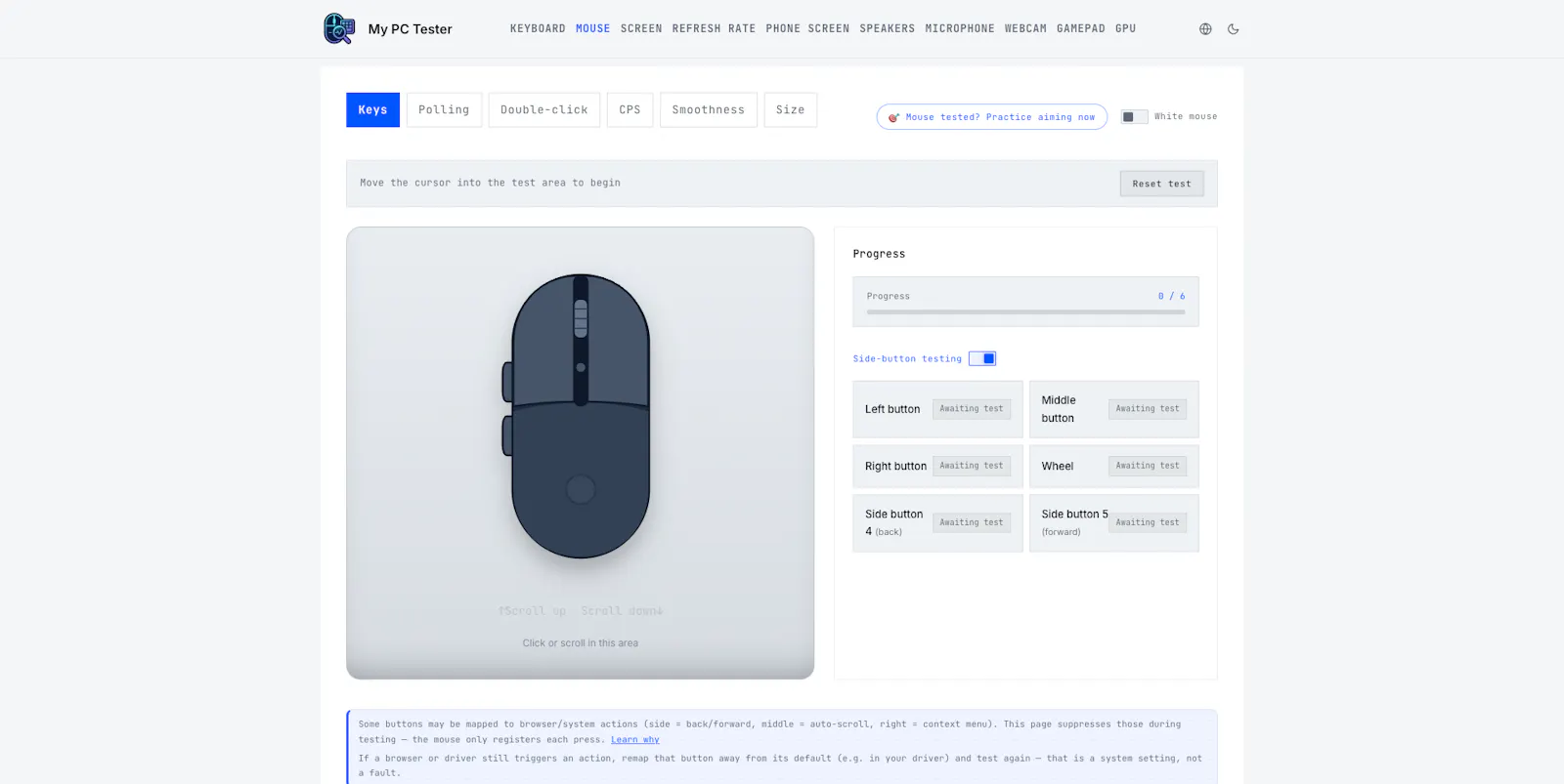 mypctester.com screenshot 3