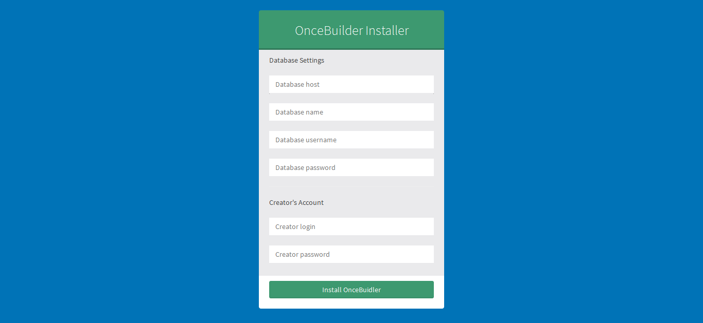 OnceBuilder CRUD