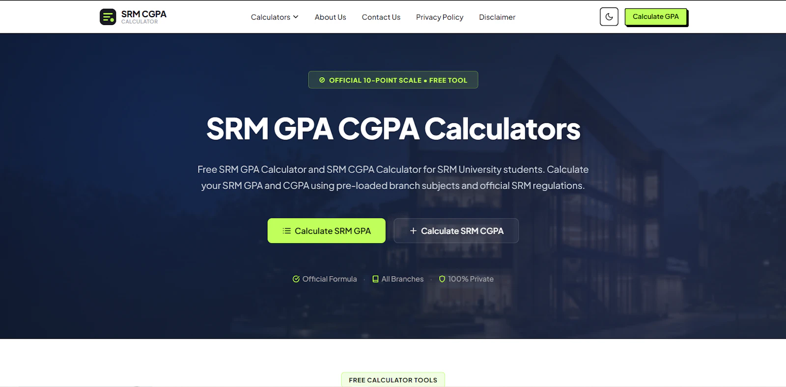 SRM CGPA Calculator screenshot 1