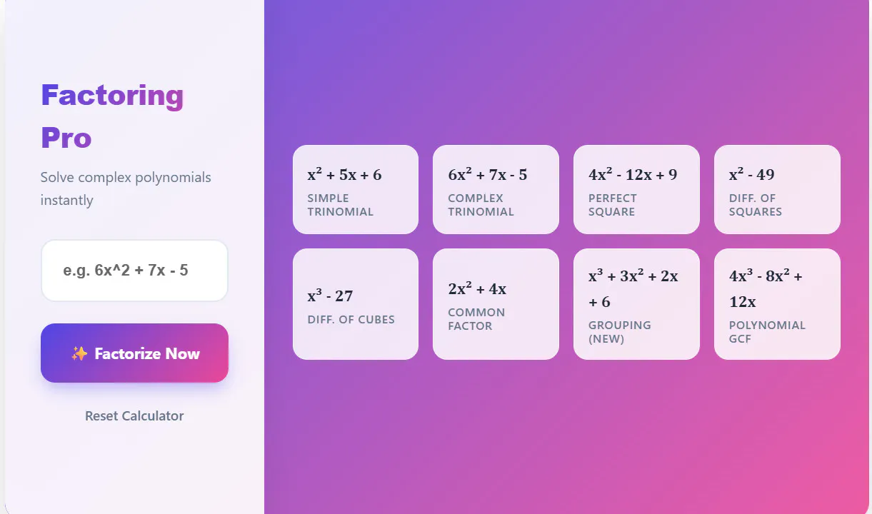 FactoringCalculatorOnline.com gallery image