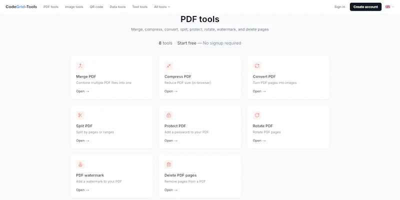 CodeGrid Tools screenshot 2