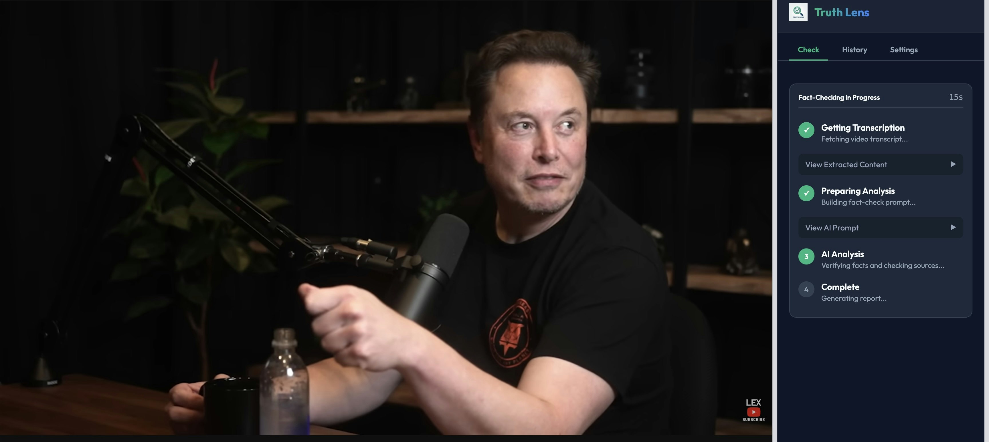 Truth Lens - Screenshot 4 showing product features and functionality