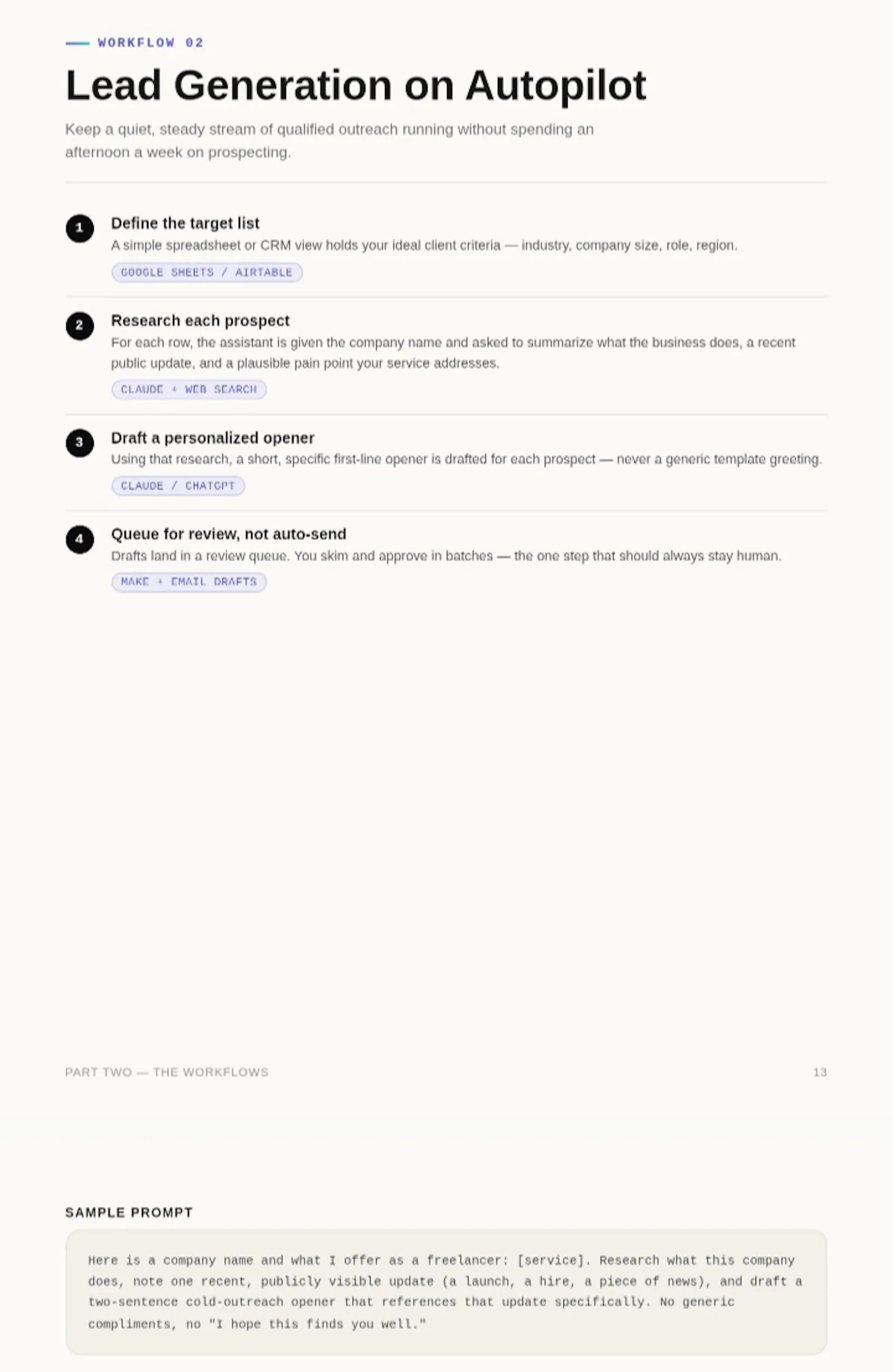 AI in a Day: Solo Freelancer's Playbook screenshot 1