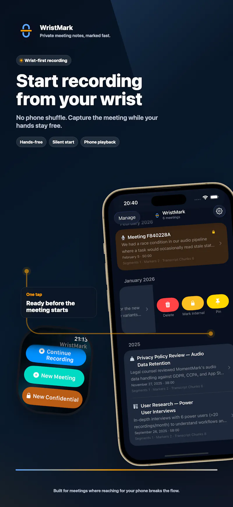 WristMark screenshot 1