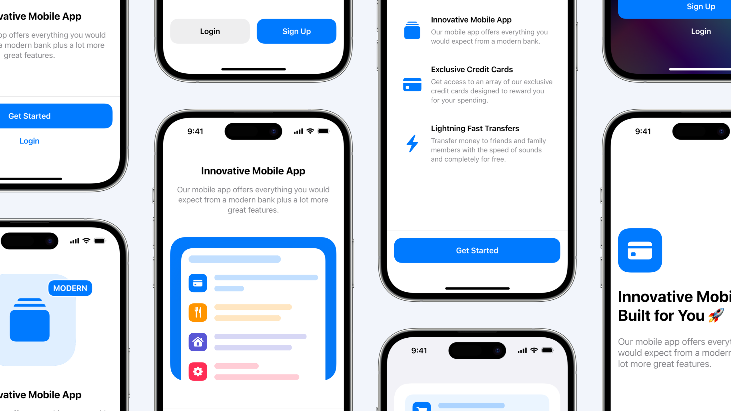 オンボーディング - iOS用の完全にコーディングされたオンボーディング画面メディア4