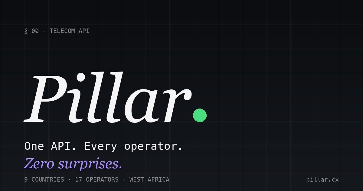 Pillar · Unified telecom API gallery image