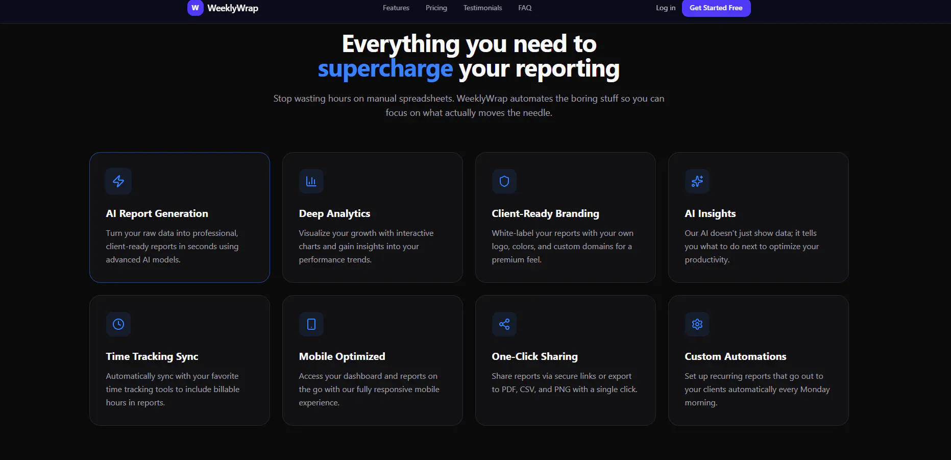 WeeklyWrap — Client reports in 2 min gallery image