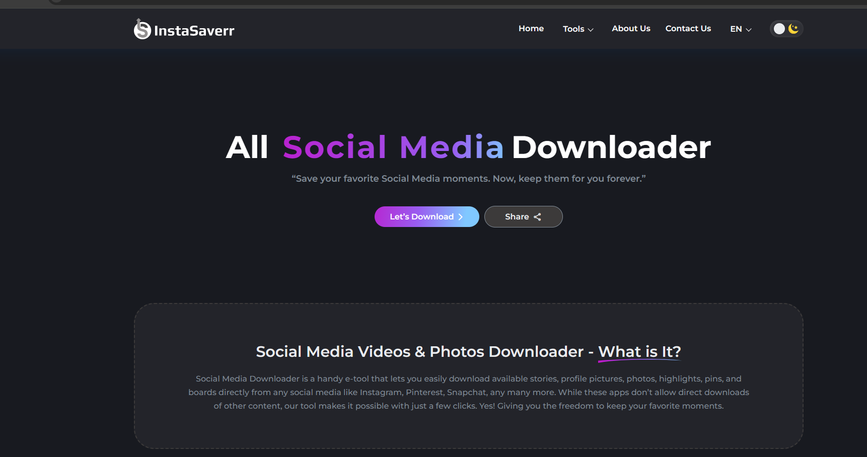 Media 7 - Pengunduhan Video Media Sosial - Instagram, Pinterest & banyak lagi 3