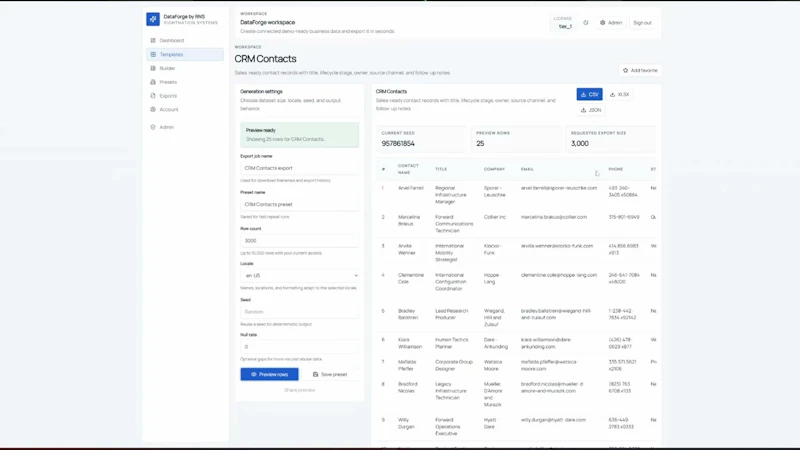 DataForge by RNS screenshot 1 (video preview)