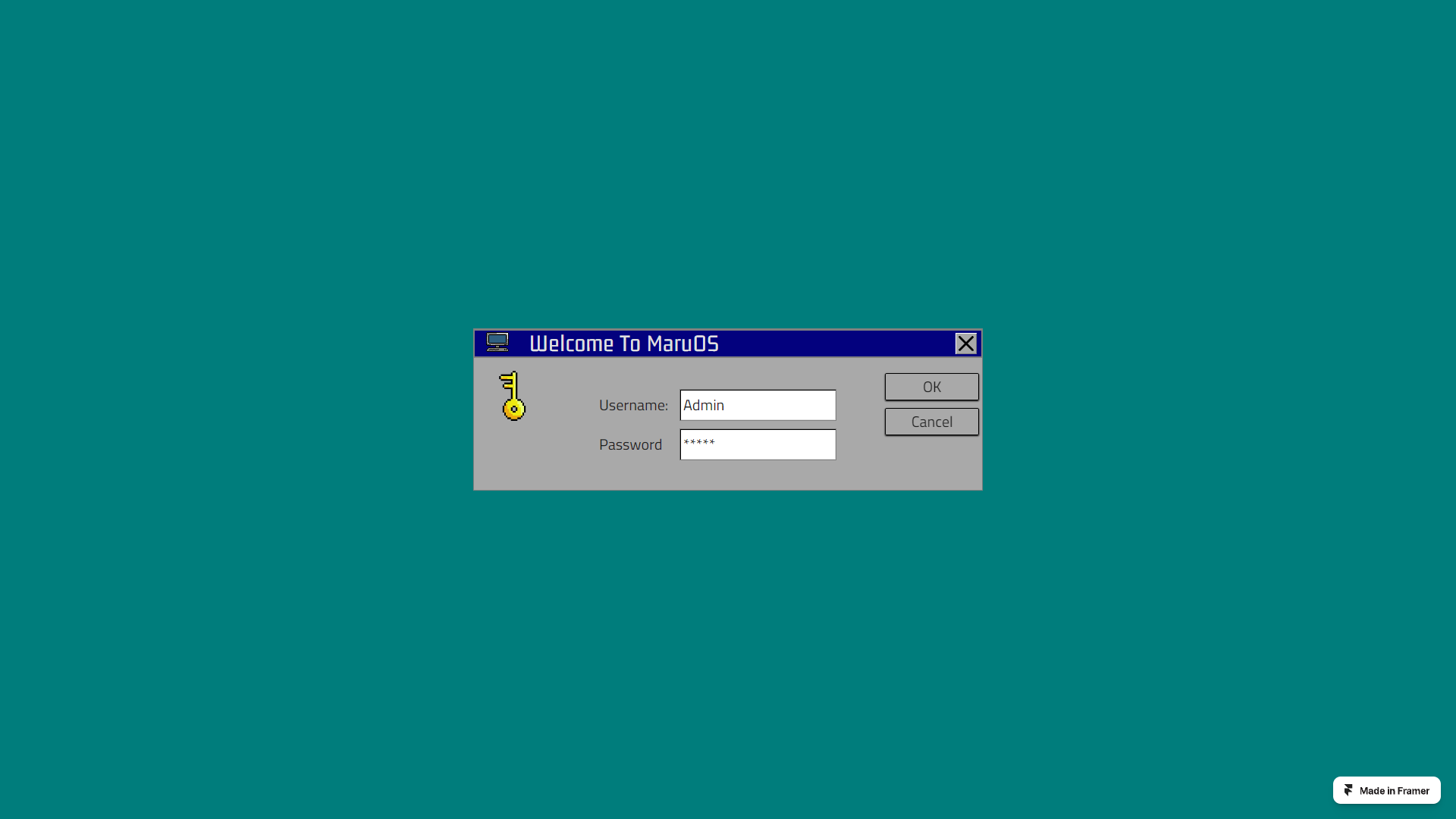 Maru - Eine von Windows95 inspirierte Portfolio -Framer -Vorlage Medien 3