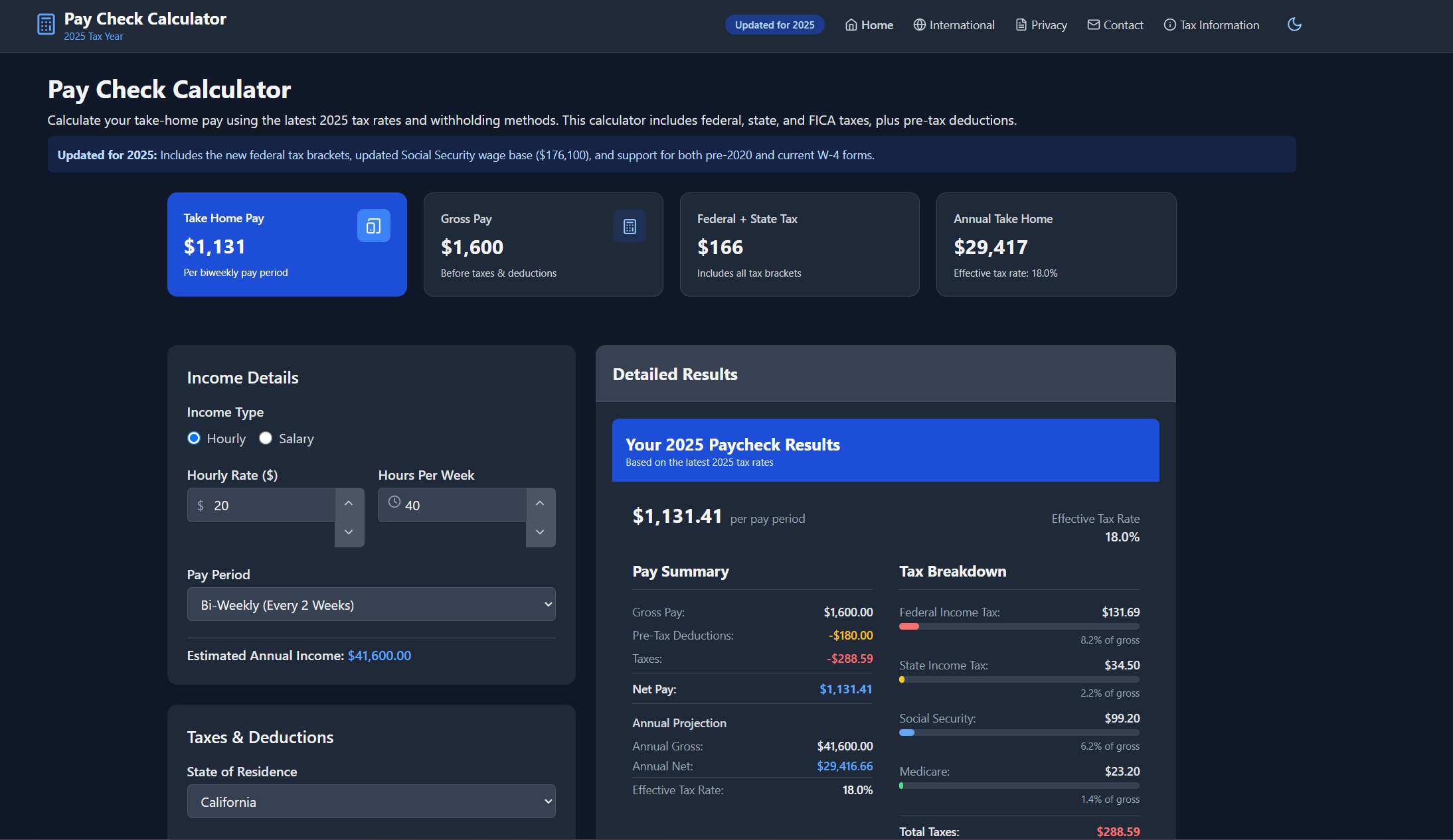 Pay Check Calculator