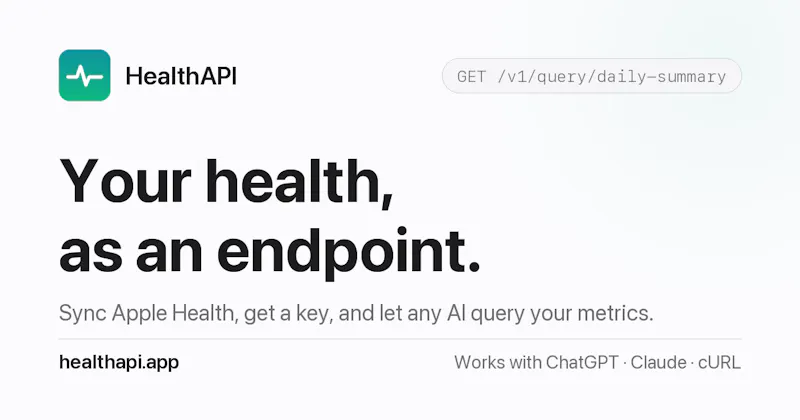 HealthAPI screenshot 1
