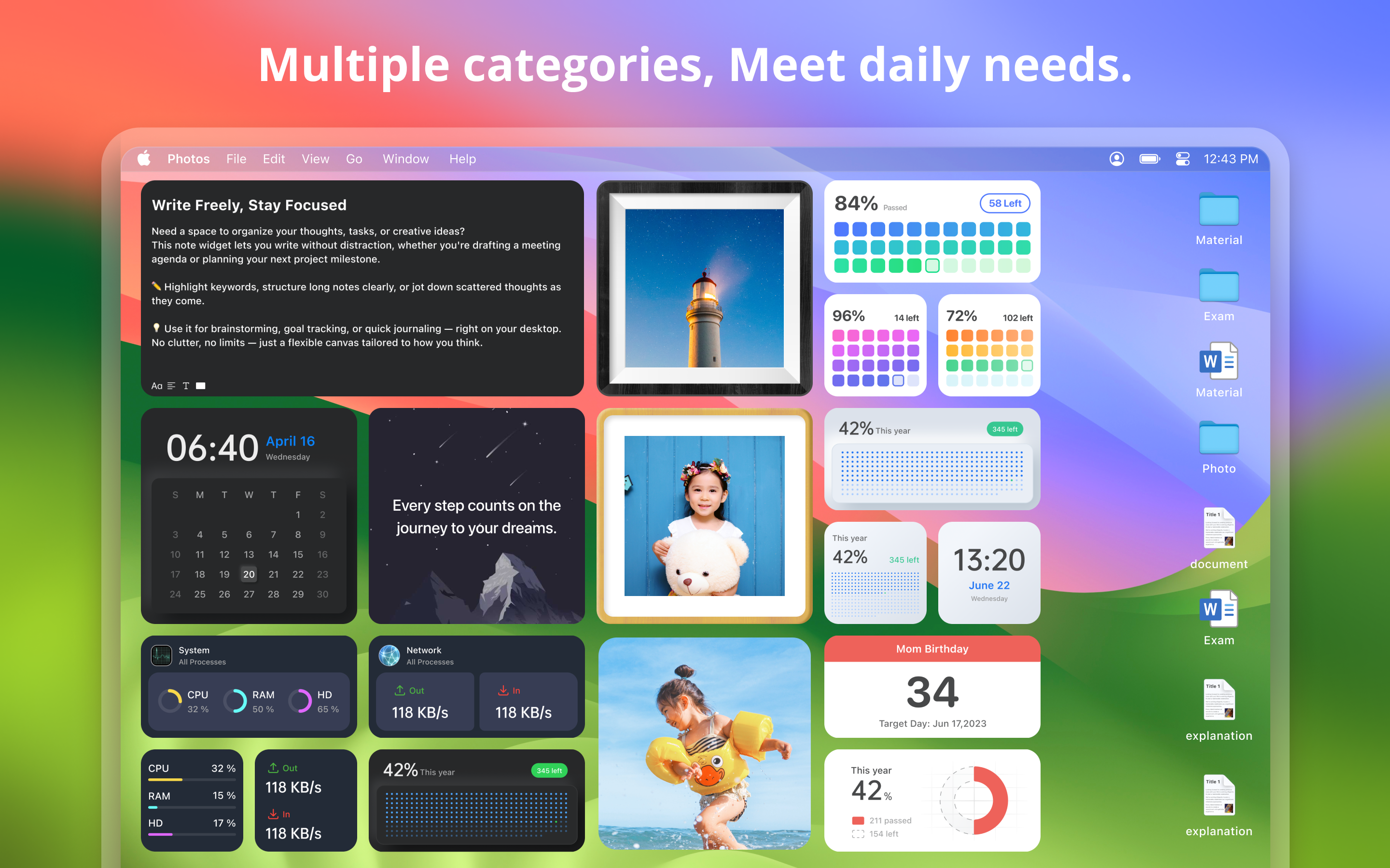 Deskwidgets - Aangepaste desktop -widgets om uw macOS -workflow te verhogen media 3