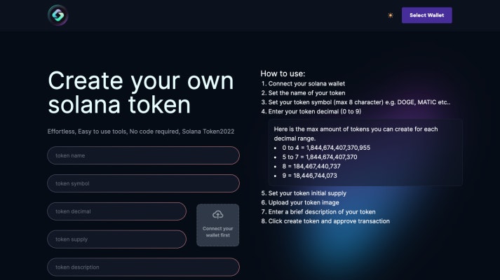 Patih - Creatore di token Solana V2 media 2