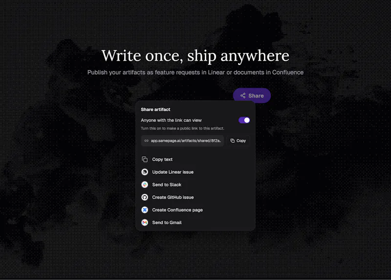 Samepage Artifacts screenshot 5