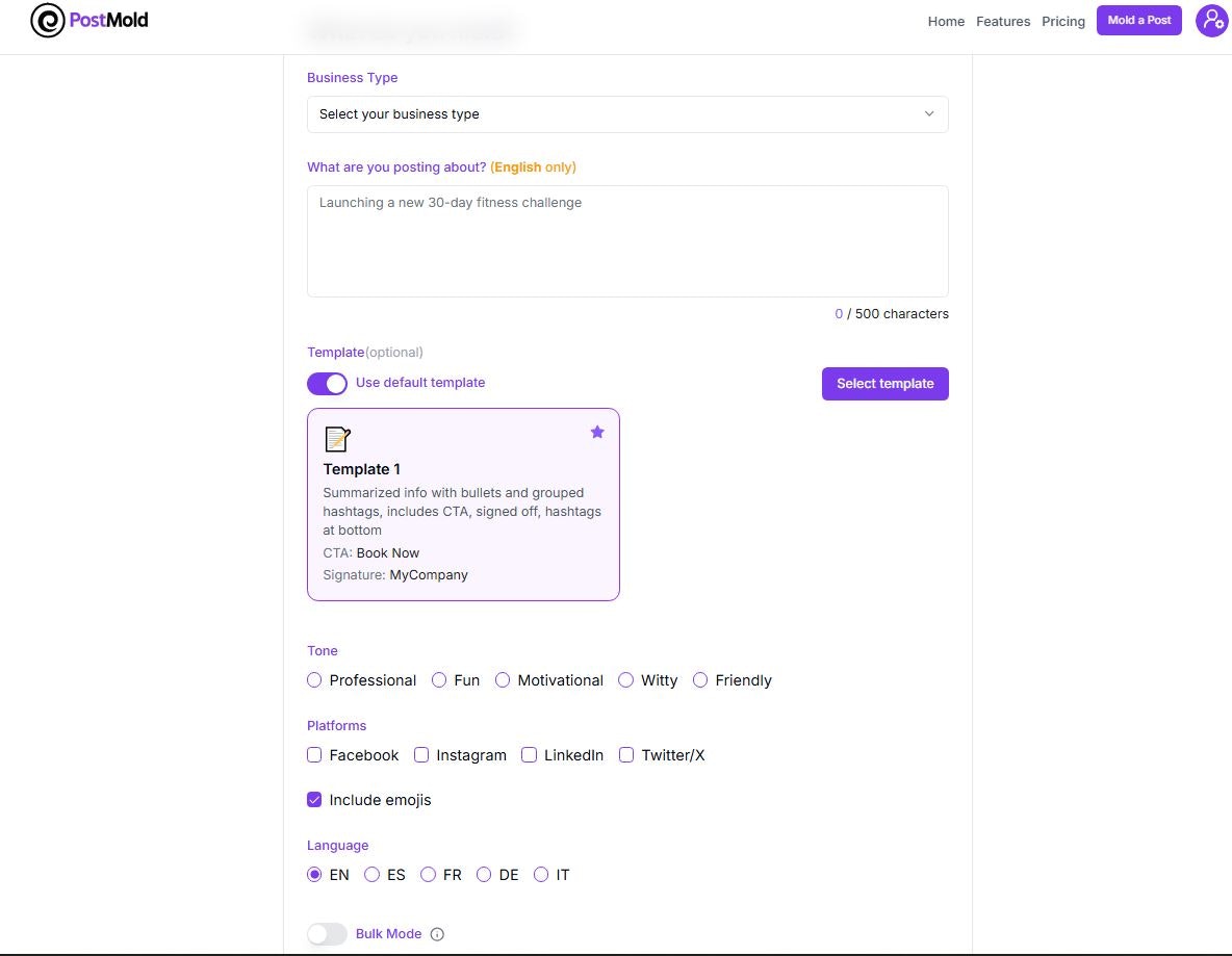 PostMold – Turn Ideas Into Posts Fast media 3