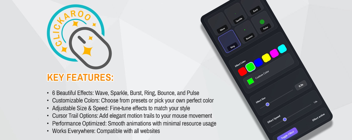 Média Clickaroo - Concepteur d'effet de souris - Chrome Web Store 2