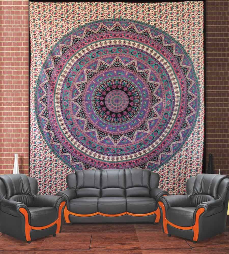Elephant Triangle Print Wall Hanging Mandala Tapestry
