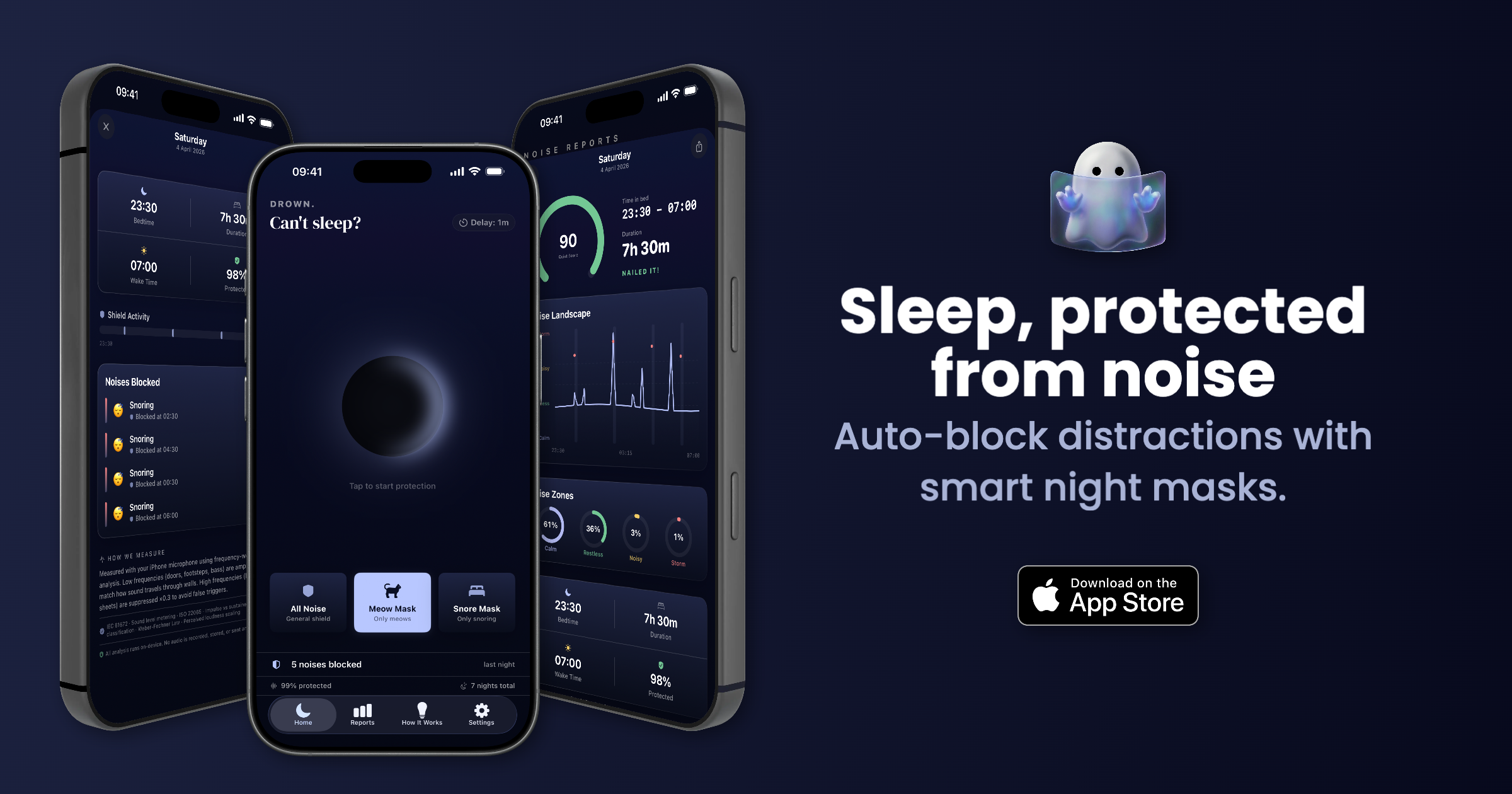 Drown: AI Snore Mask & Noise Shield gallery image