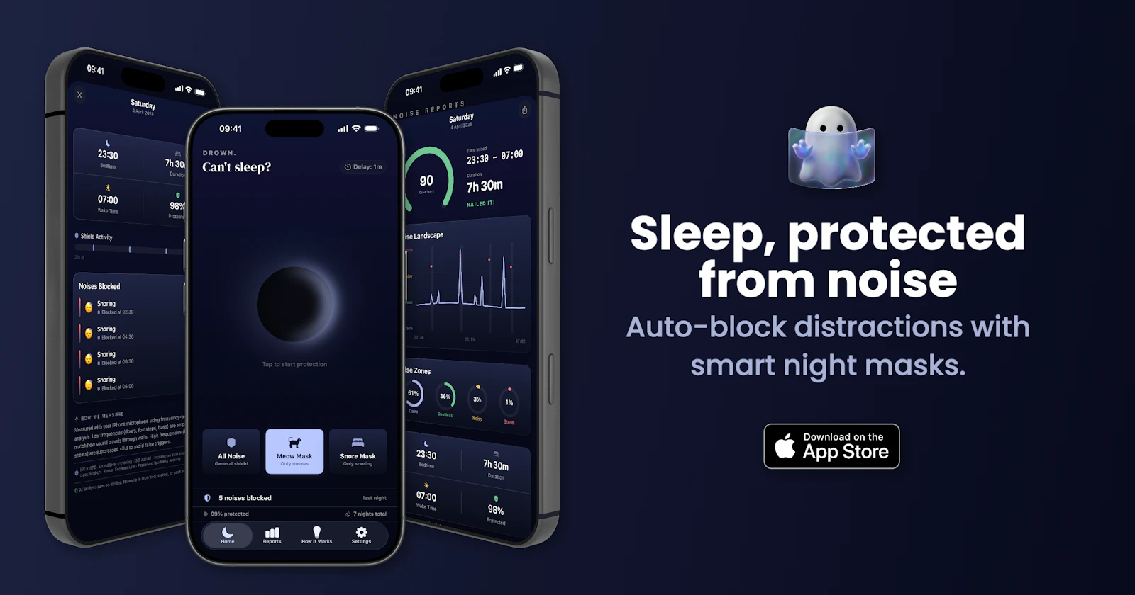Drown: AI Snore Mask & Noise Shield screenshot 1