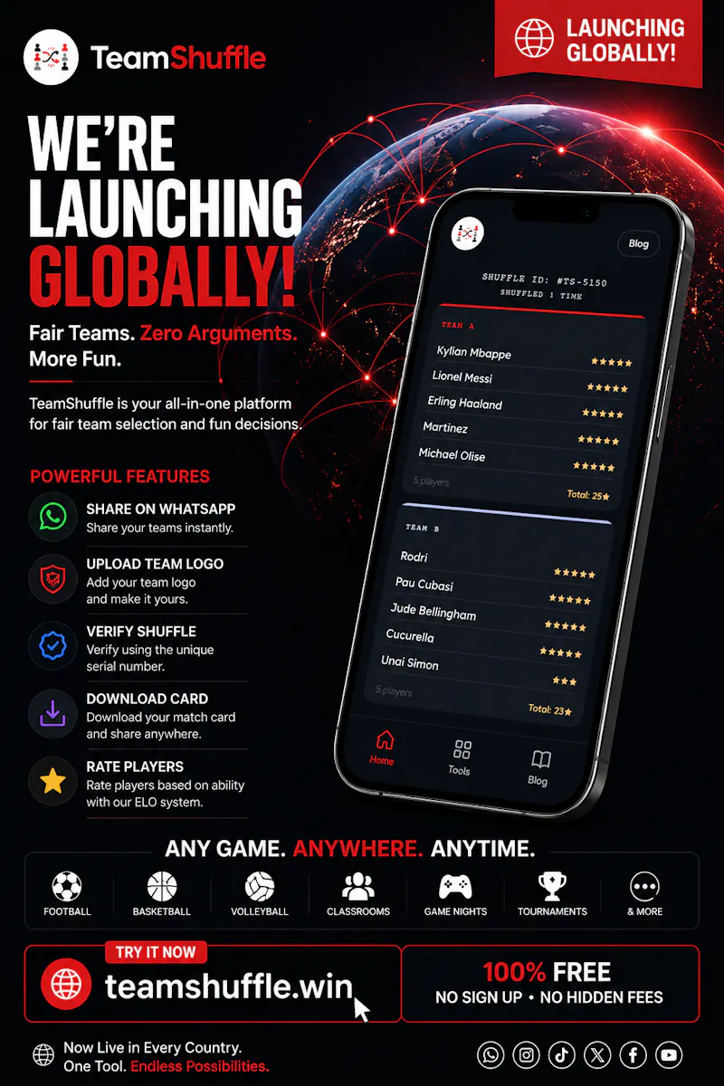 TeamShuffle.win Launches for Global Use  screenshot 3