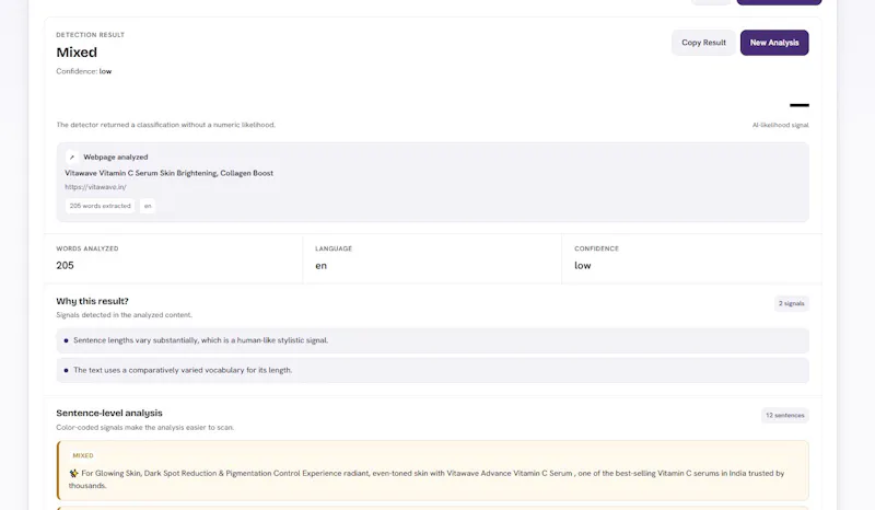 AI Content Detector screenshot 2