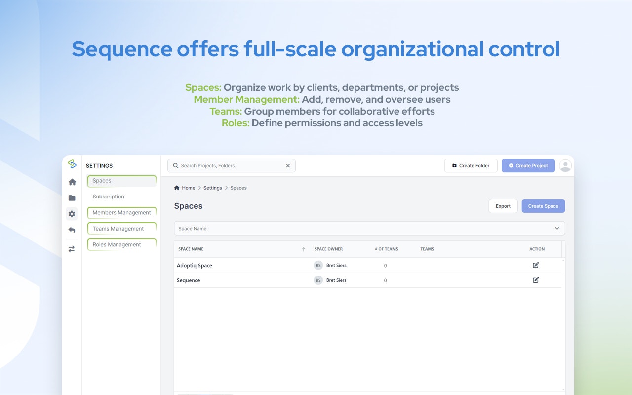 Sequence - Screenshot 5 showing product features and functionality