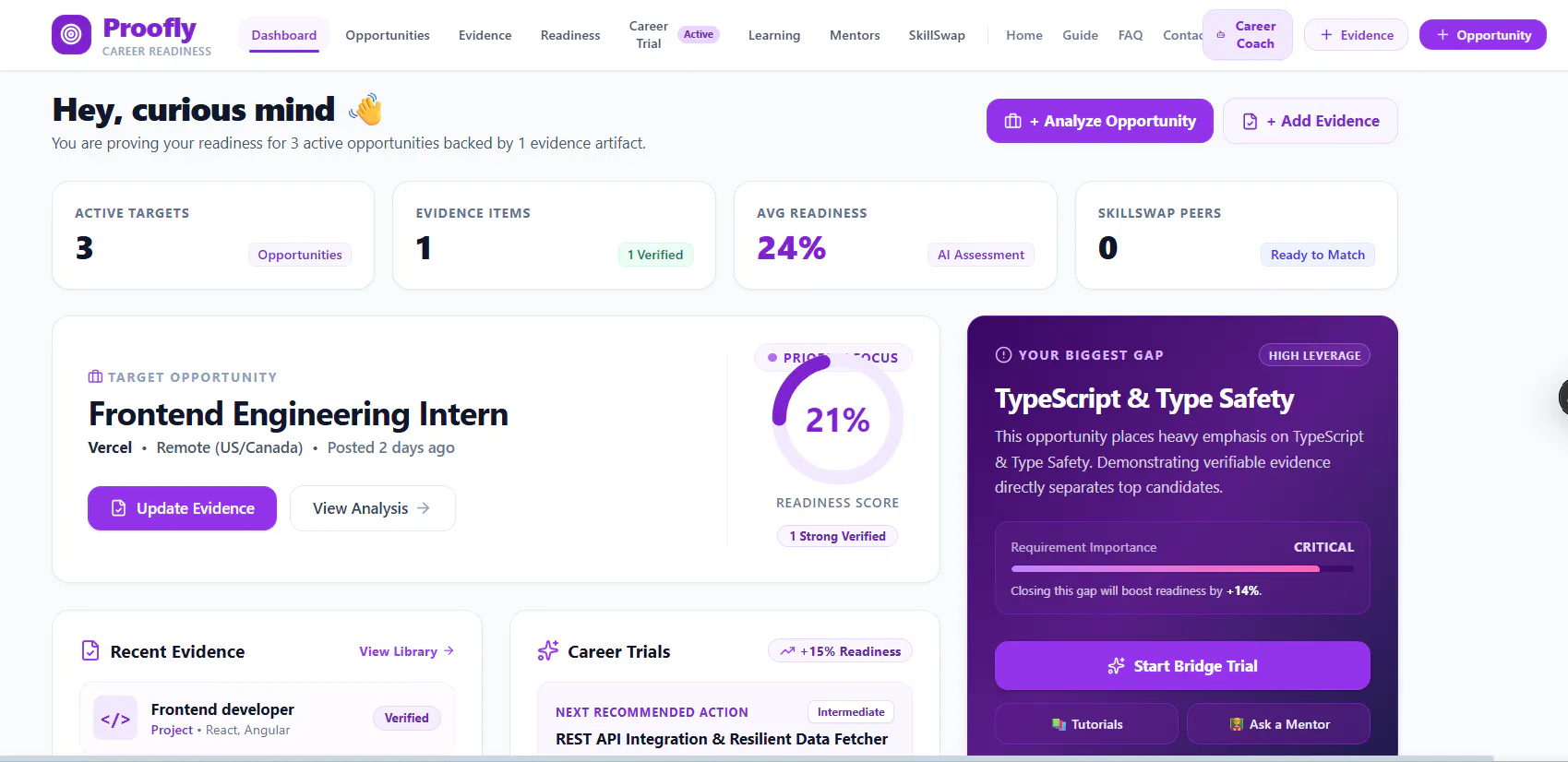 Proofly: AI Career Readiness Platform gallery image