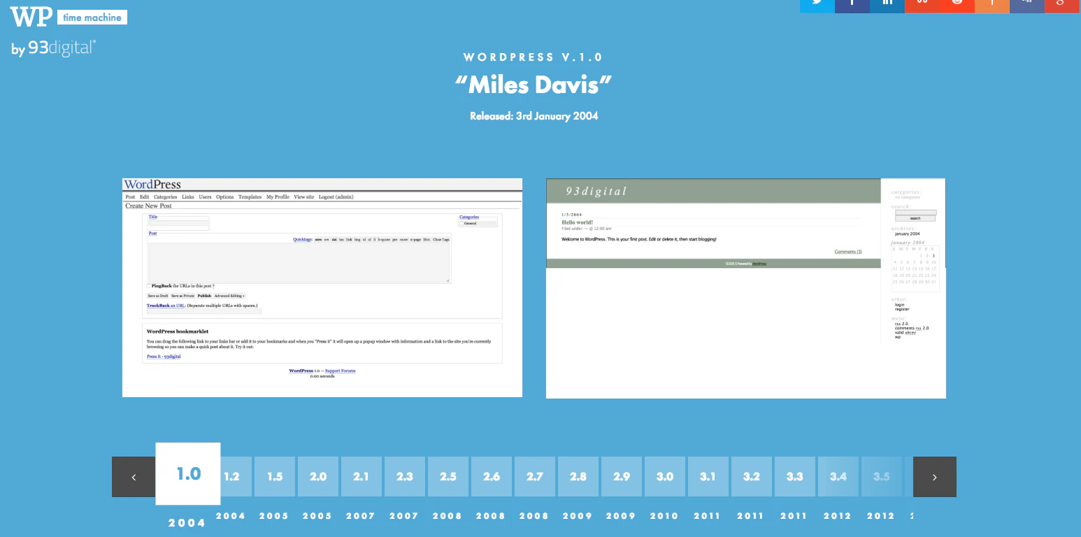 WordPress Time Machine