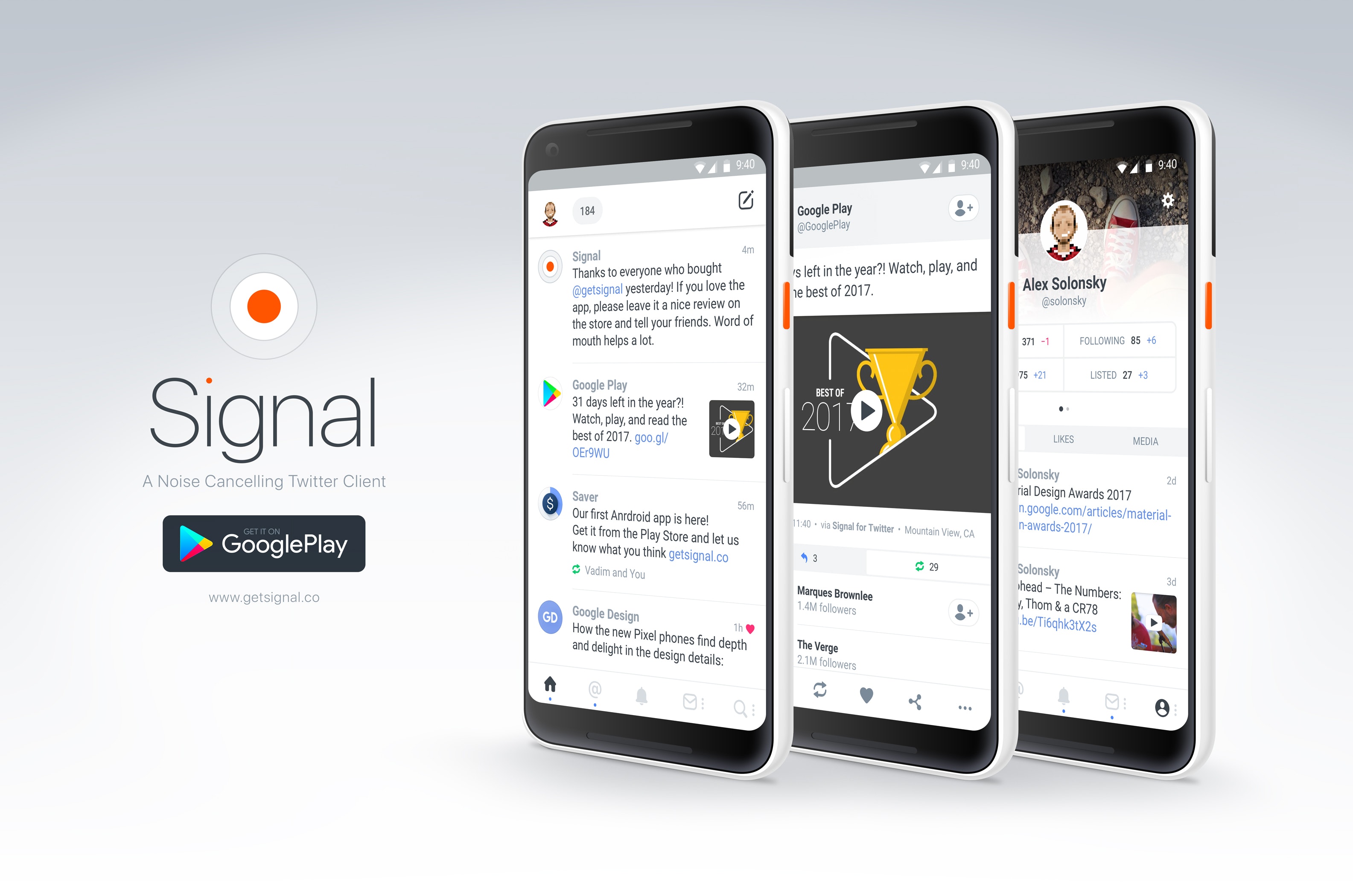 Signal for Twitter - A noise-cancelling Twitter client for Android