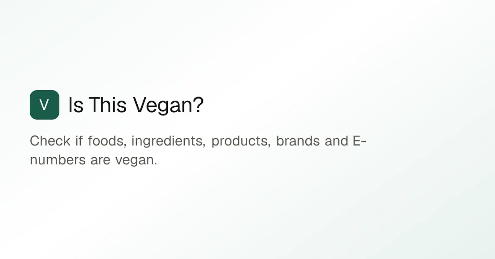 Is This Vegan? screenshot 1