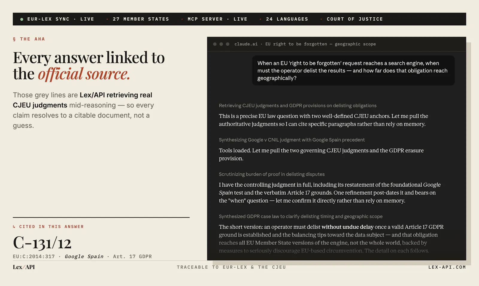 LexAPI screenshot 2