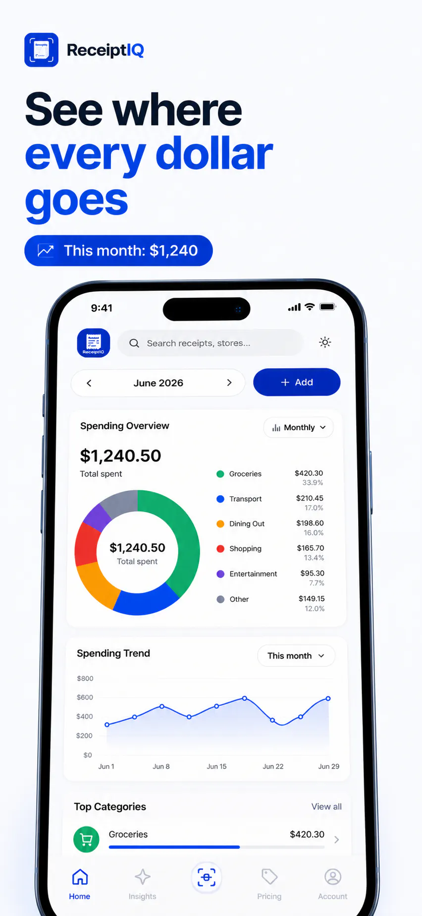 ReceiptIQ — Manage your money gallery image