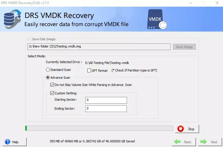 DRS Softech VMDK Recovery Tool media 2