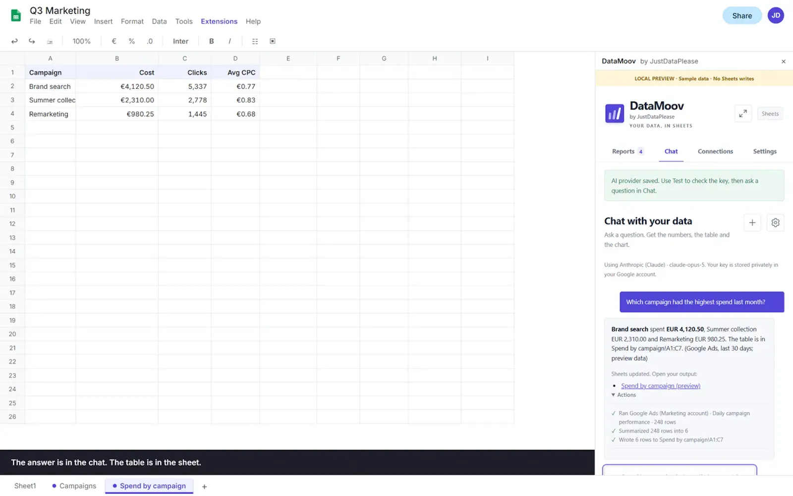 DataMoov for Google Sheets™ (Free) screenshot 5
