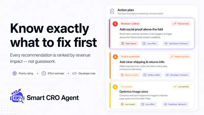 Smart CRO Agent - AI Audits for Shopify screenshot 4