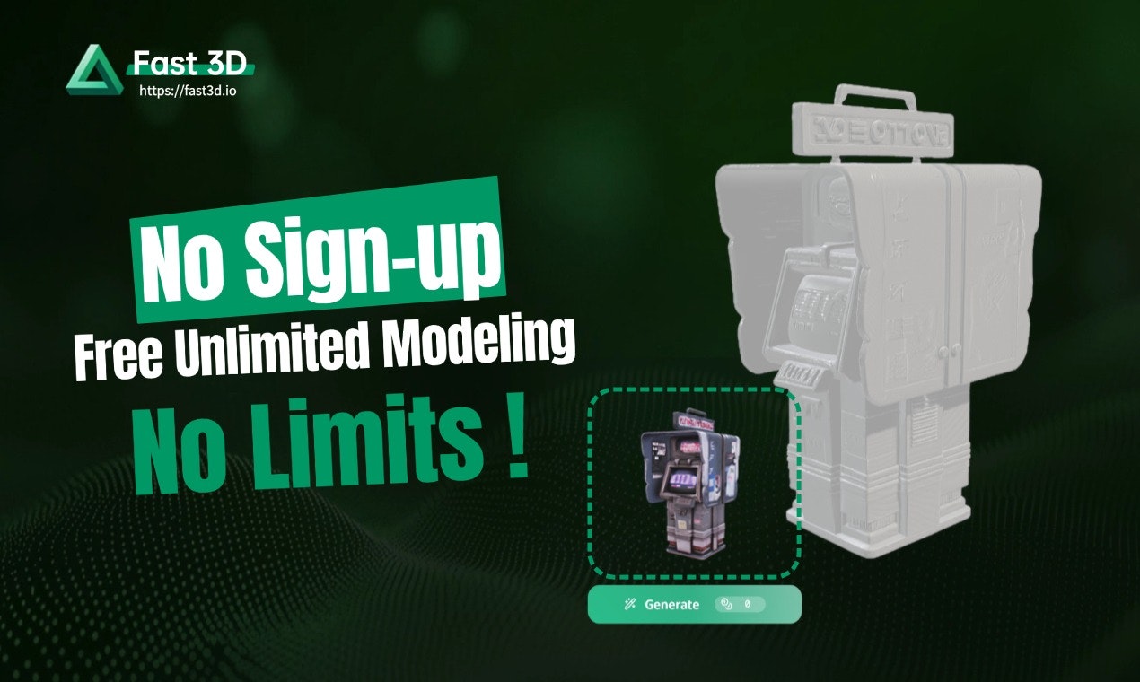 Media Fast3d.io - Chuyển đổi văn bản/hình ảnh thành mô hình 3D tính bằng giây 3