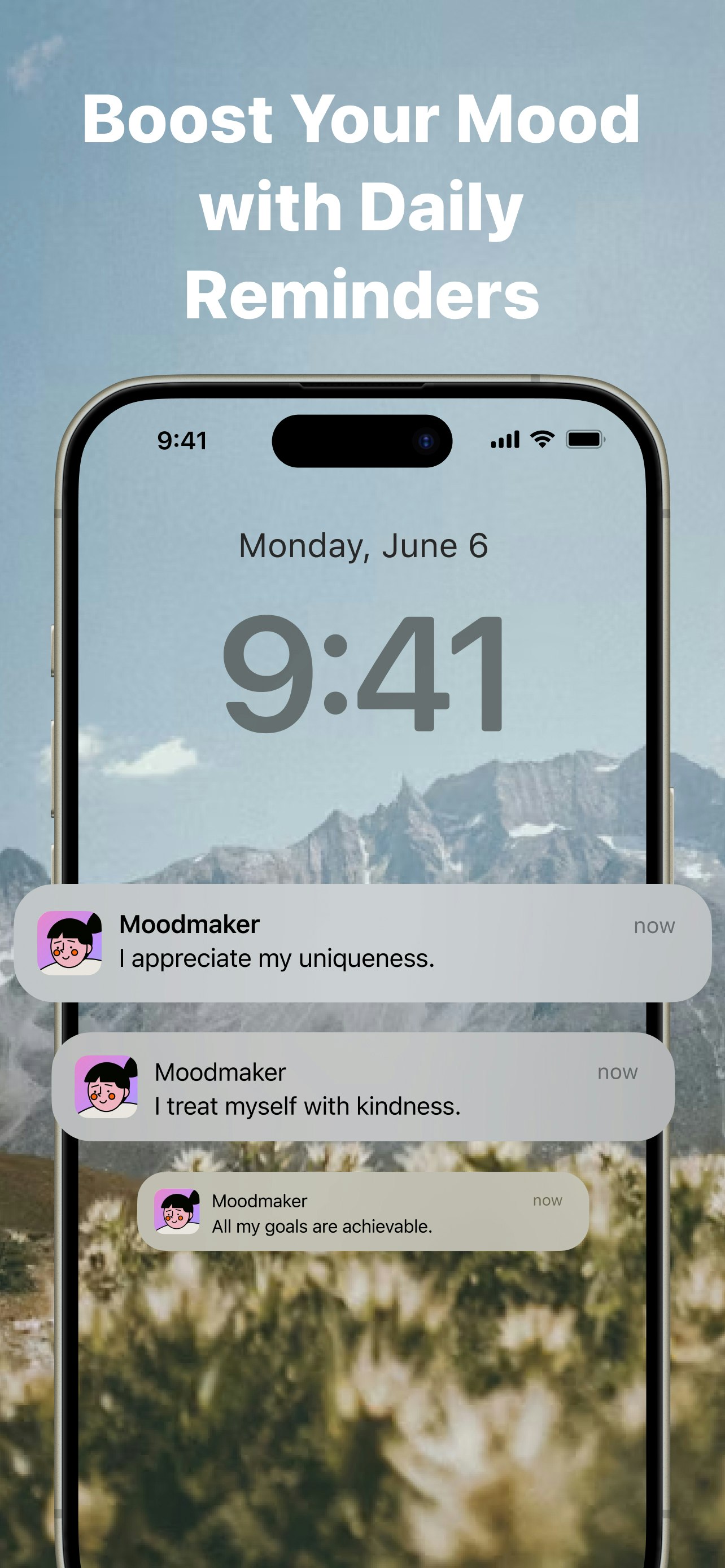 Moodmaker - affermazioni quotidiane - app iOS media 1