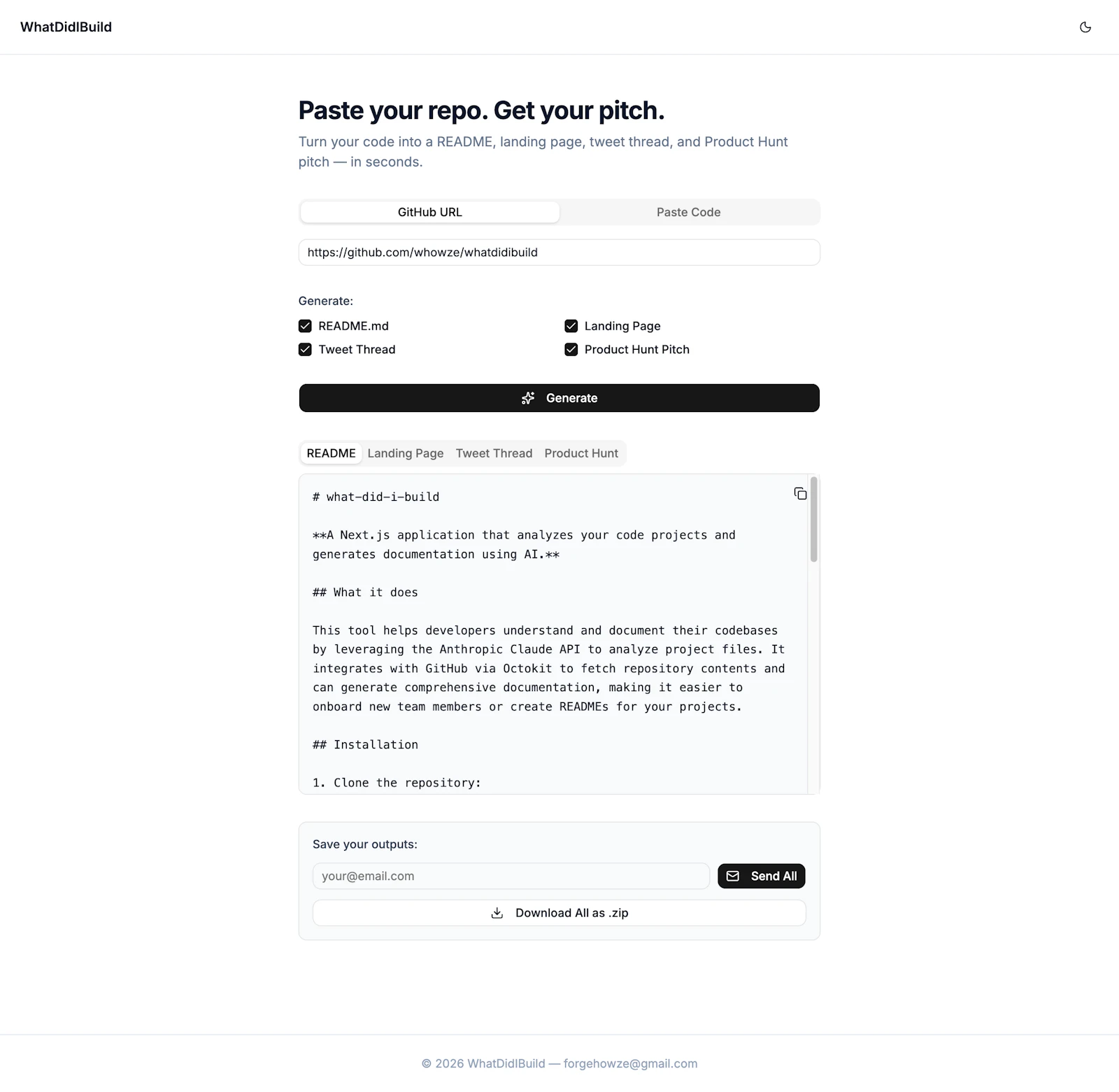 WhatDidIBuild screenshot 3