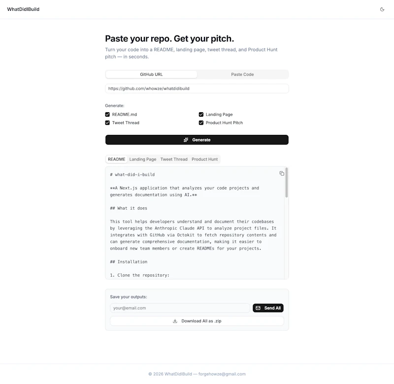 WhatDidIBuild screenshot 3