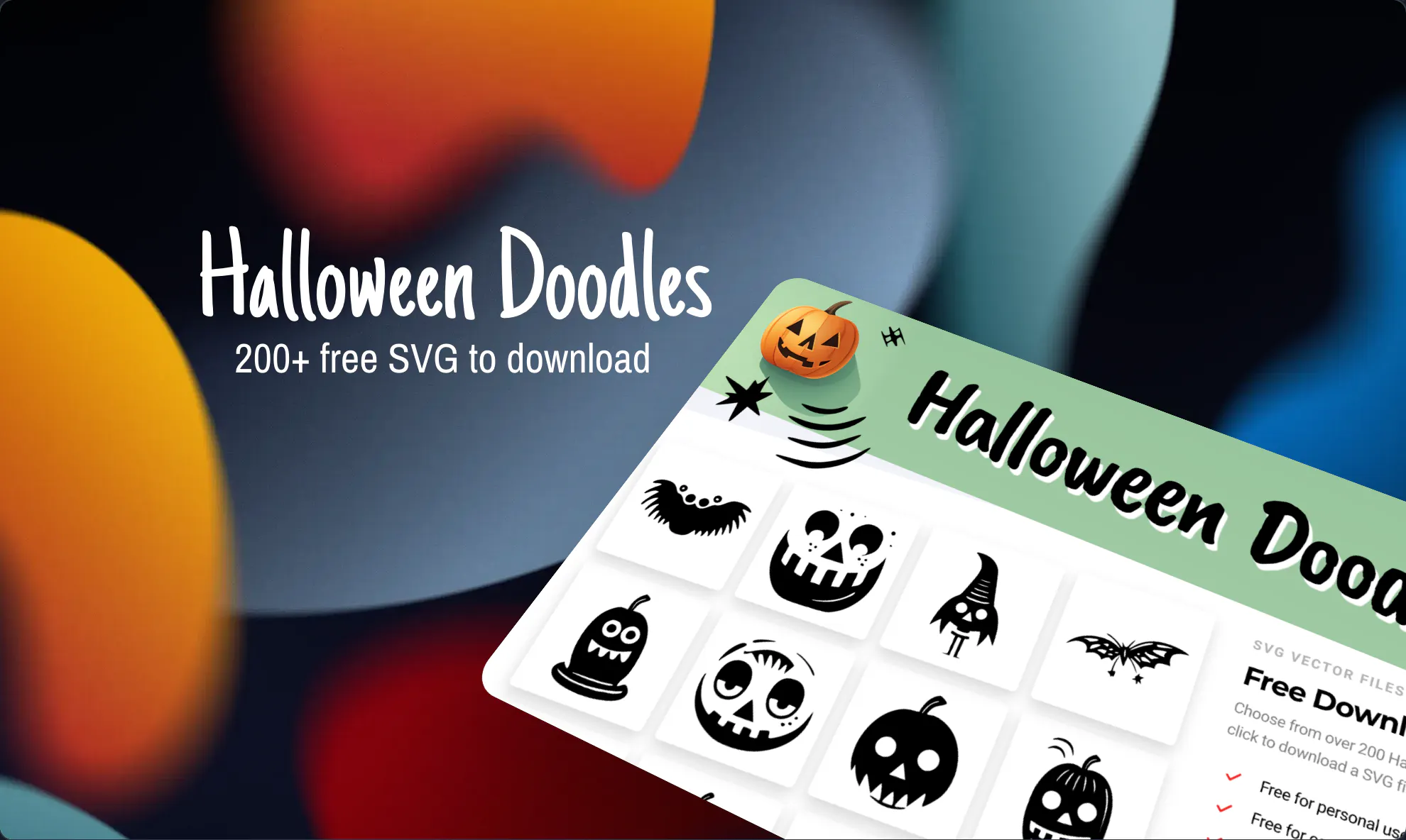 200+ Free Halloween SVG Doodles gallery image