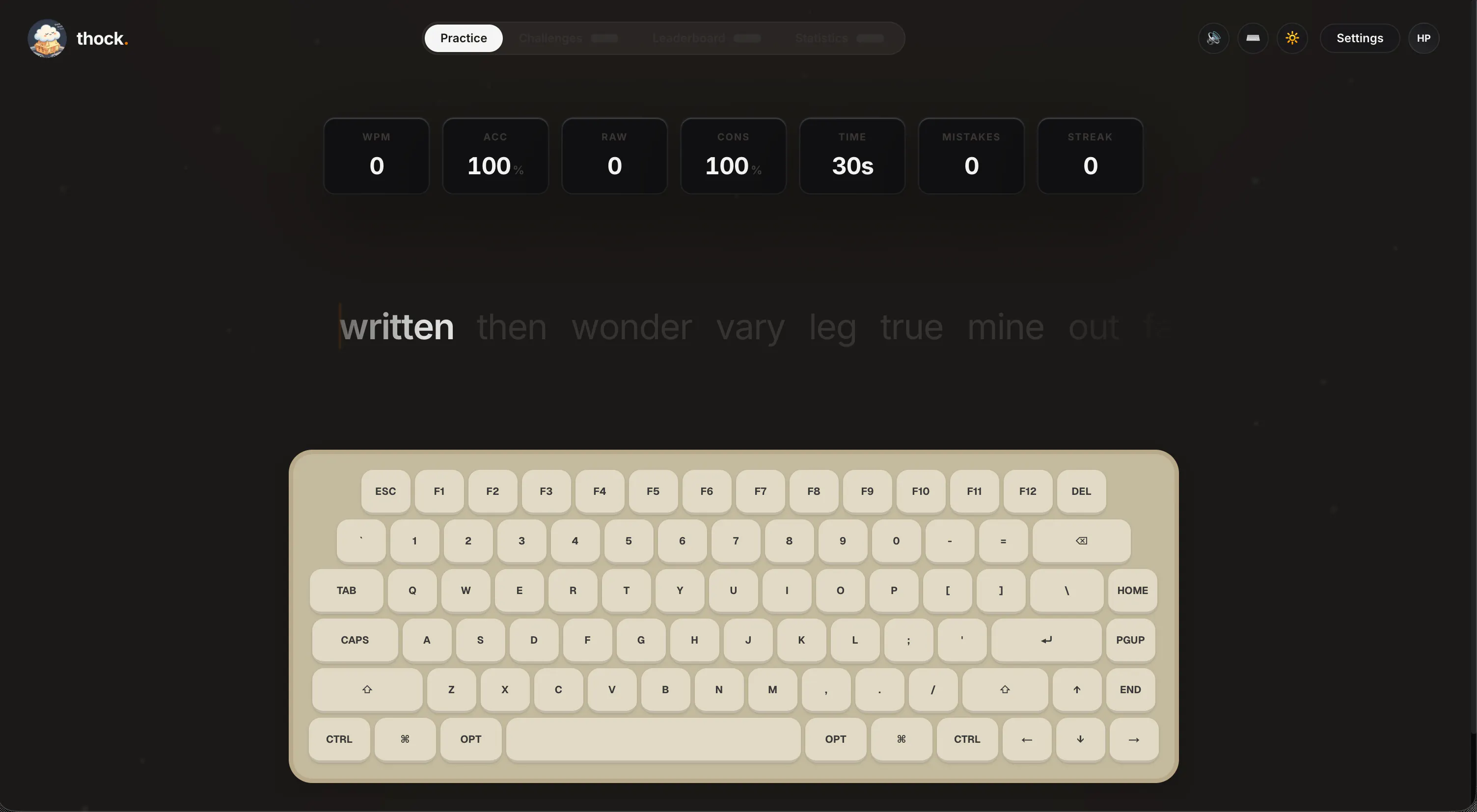 thock — premium typing experience gallery image