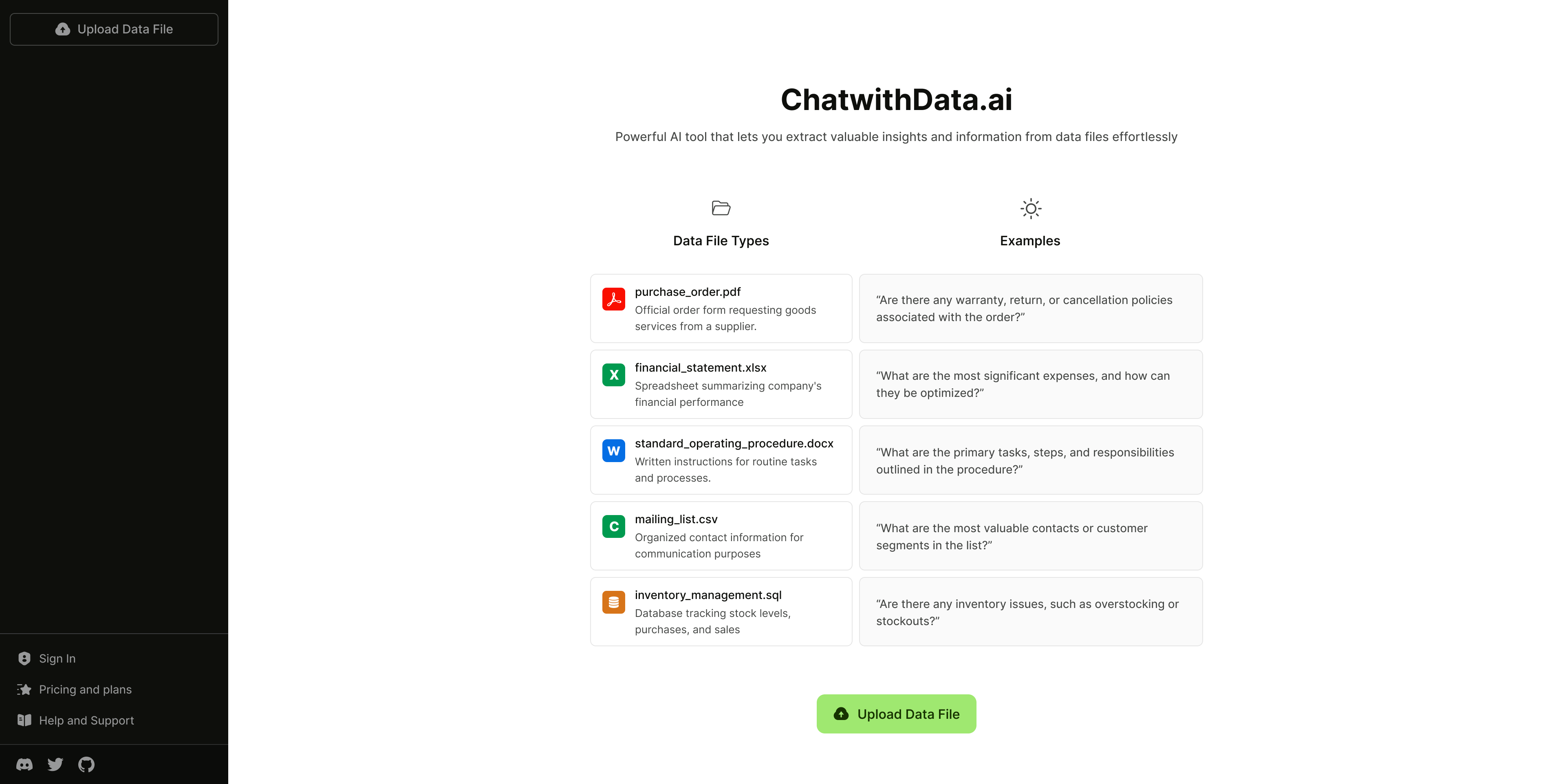 ChatwithData.ai - Chat met eventuele documenten (PDF, Word, Excel, CSV & SQL DB) media 3