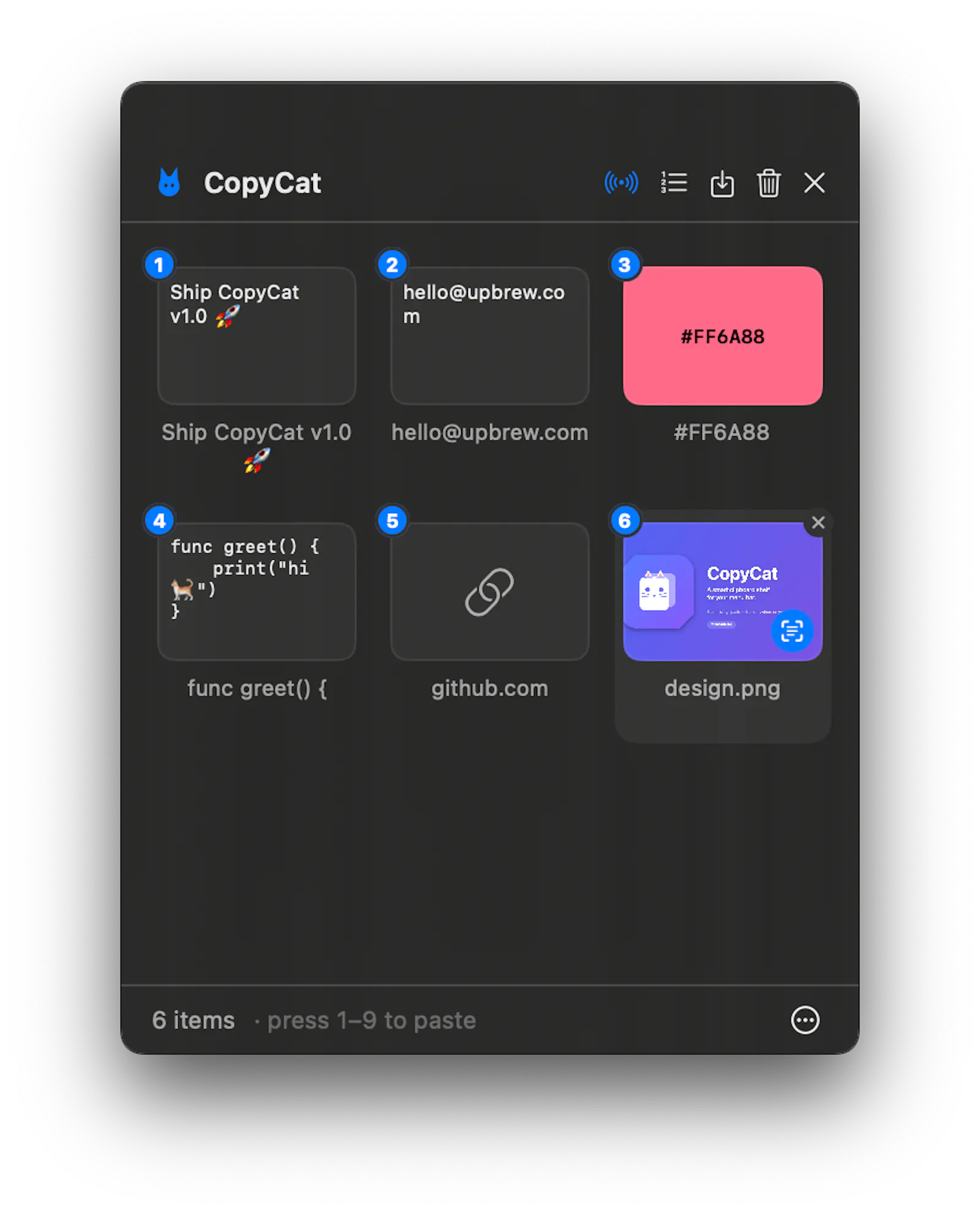 Copycat: Free Copy paste shelf for mac screenshot 4