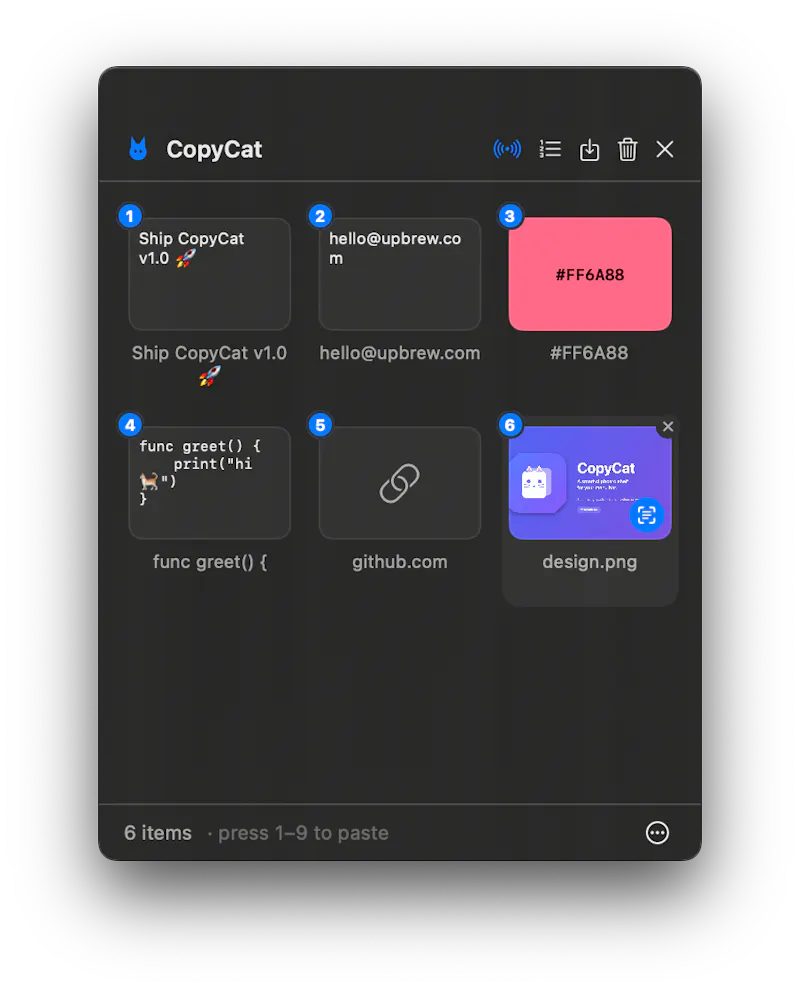 Copycat: Free Copy paste shelf for mac screenshot 4