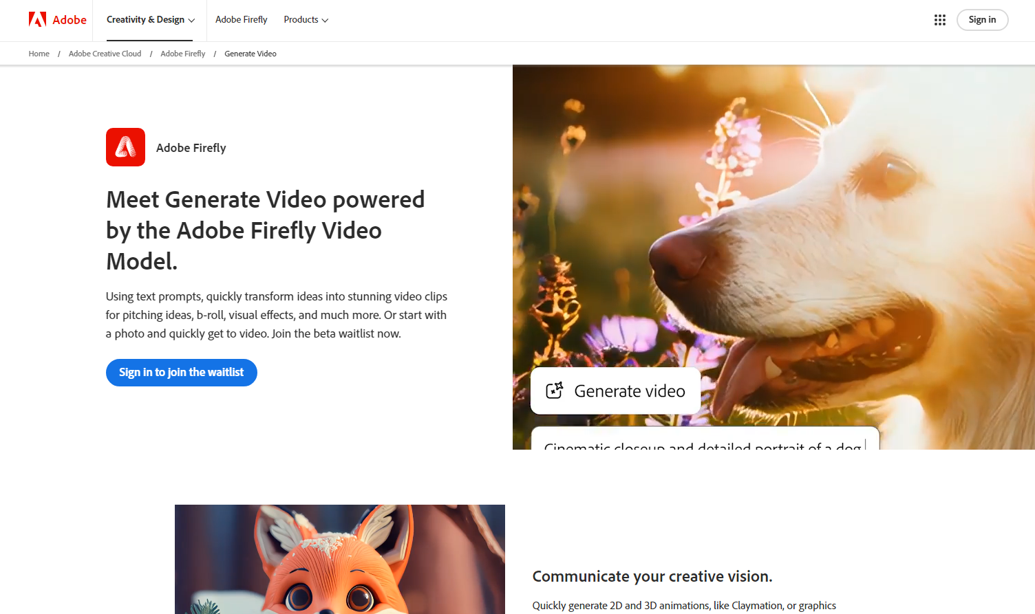 Adobe Firefly Video Model - Incontra Genera video alimentato dal modello di video Adobe Firefly media 2