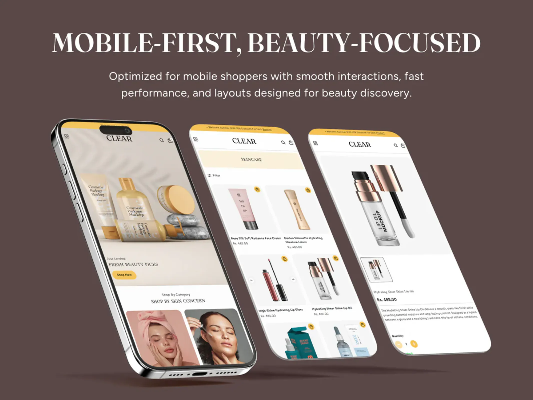 Clear Cosmetic Shopify Theme gallery image